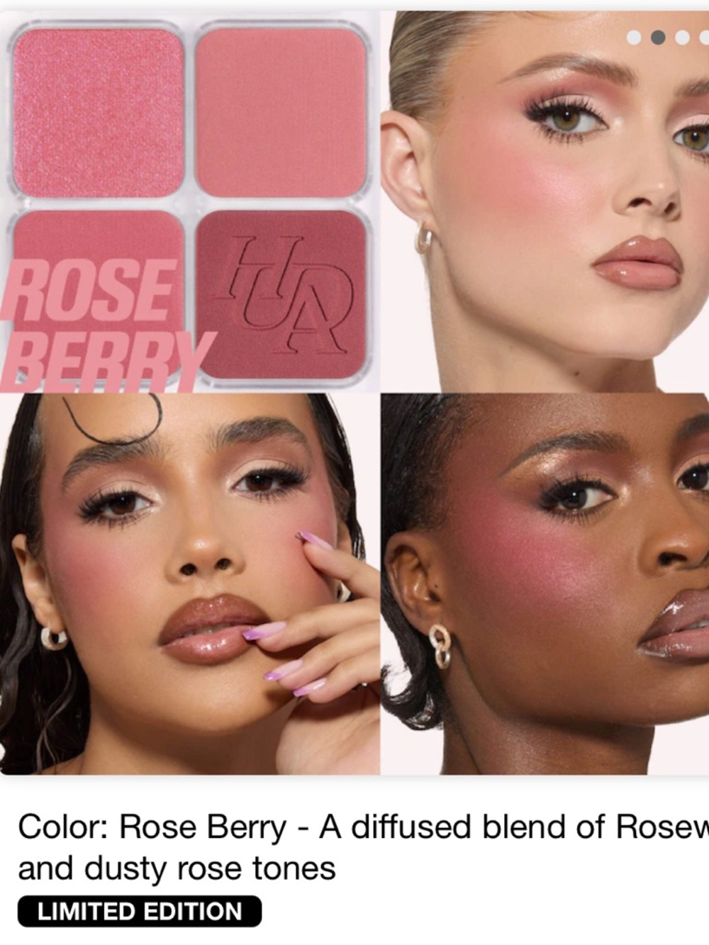 HUDA BEAUTY Rose Berry Blush filter Palette